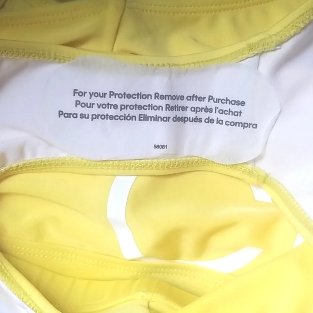 Calvin Klein Girls Swimsuit 2 Piece Bikini Yellow Size 8 - 10